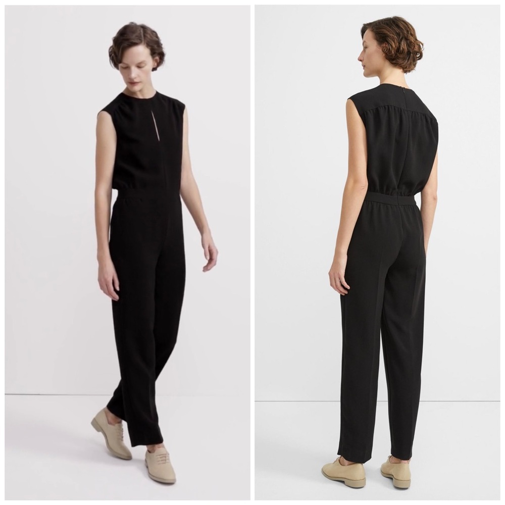 NEW | Theory | Shirred Jumpsuit in Classic Crepe